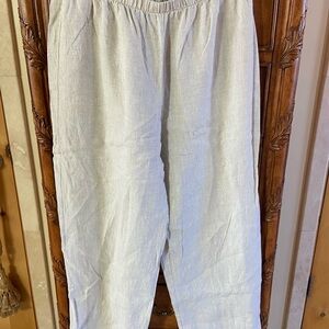 Bryn Walker beige linen pants. Womens XL. New without tags.